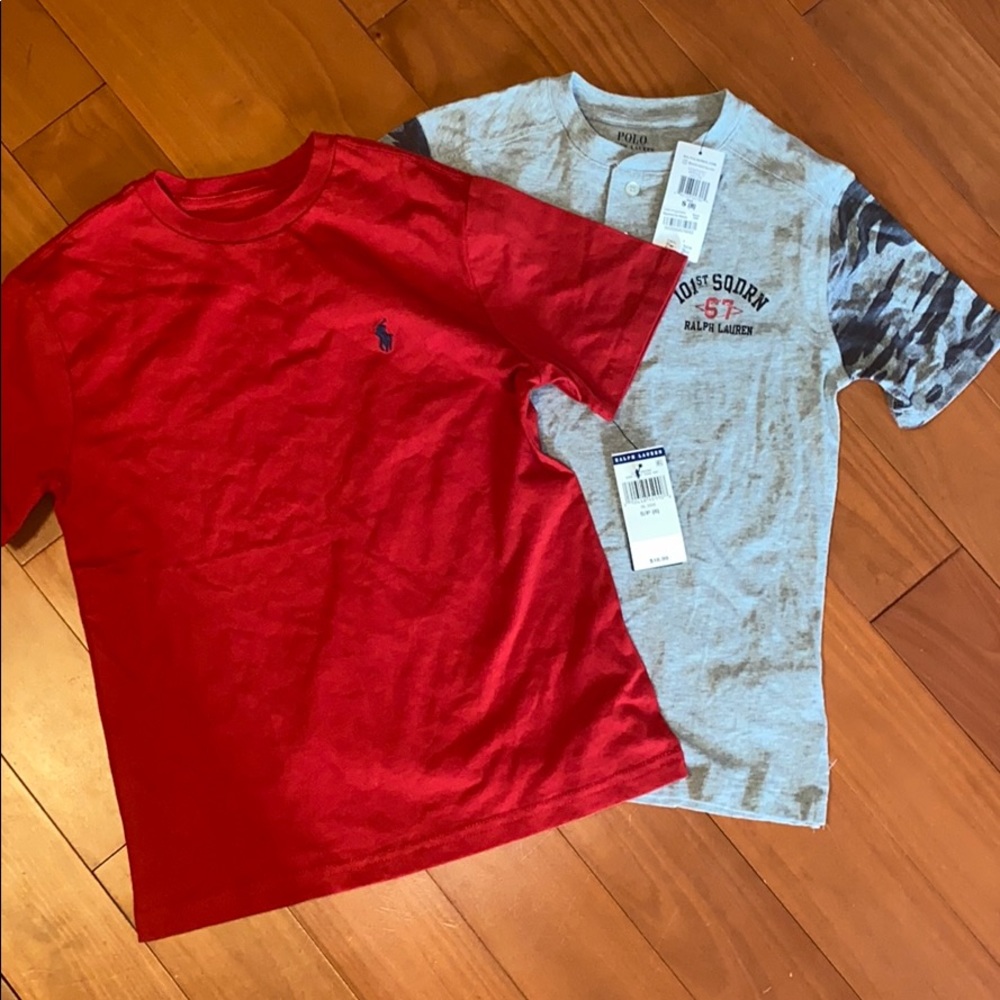 NWT Boys Polo Ralph Lauren 8/small lot of 2 shirts